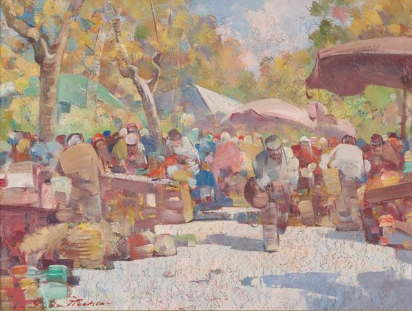 Giulio Da Vicchio - Mercato in paese