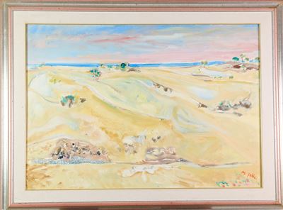 Spiaggia maremmana, olio su tela
