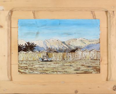 Col mare alle spalle, tempera su tavola