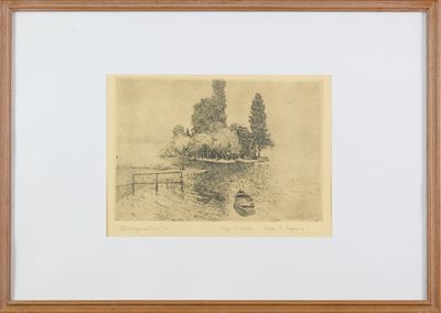 Lago di Garda - Isola del sogno, acquaforte