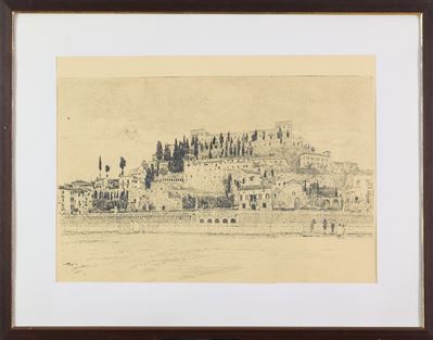 Verona - Castel San Pietro, acquaforte