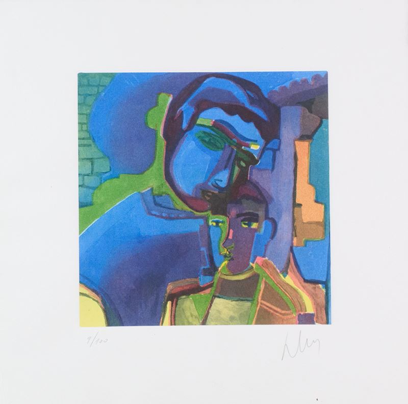 Sandro Chia - Figure - Acquaforte e acquatinta