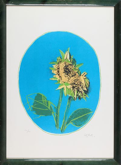 Girasoli - Litografia su cartoncino