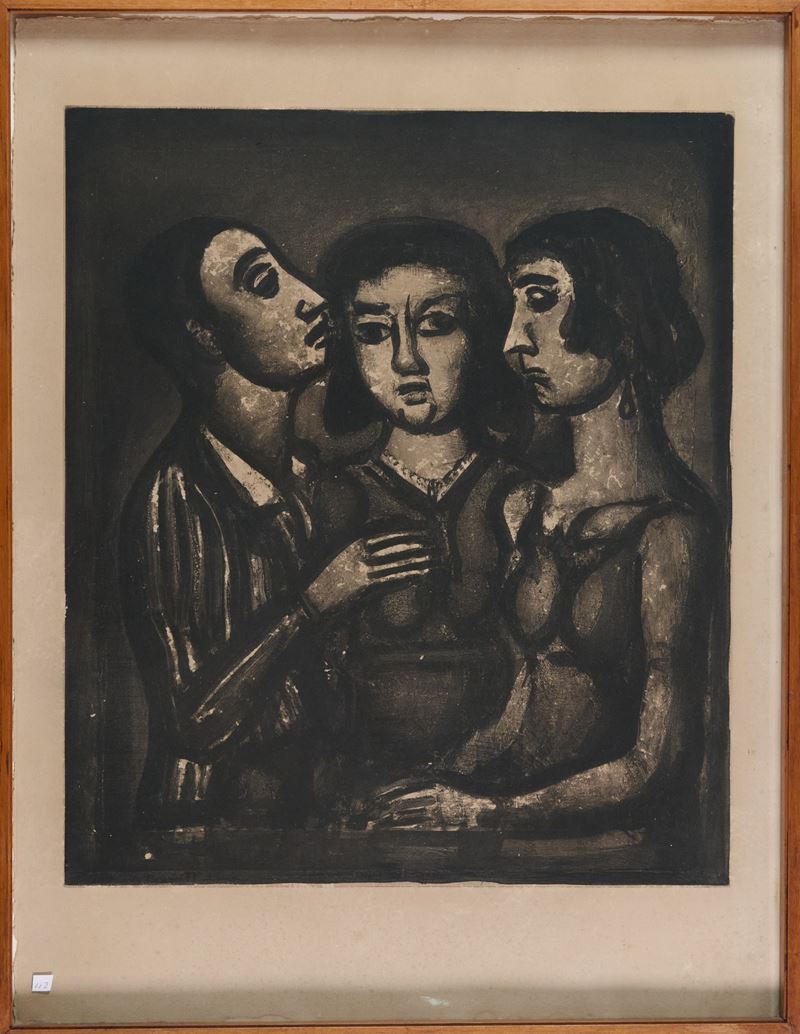 George Roualt - Rouault, Miserere XLI: Augures, acquaforte