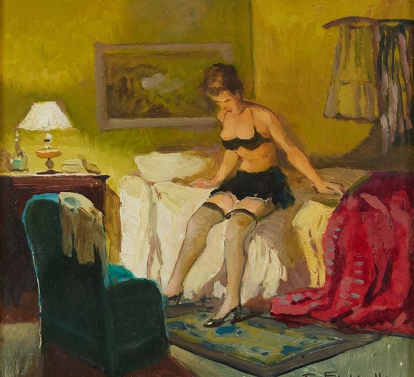 Cafiero Filippelli - Donna in camera da letto