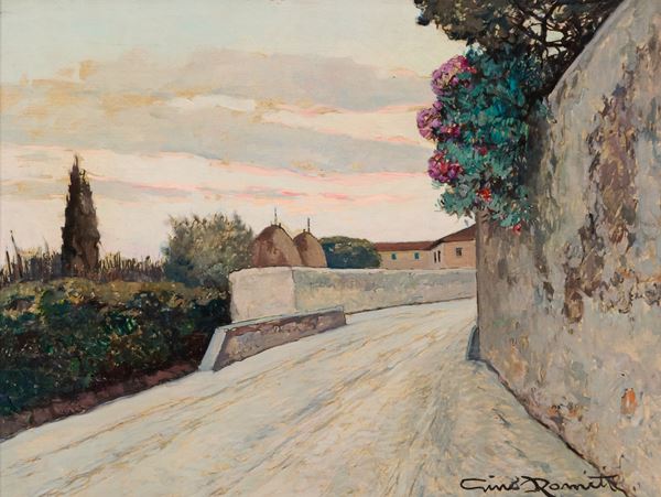 Gino Romiti - Strada con pagliai