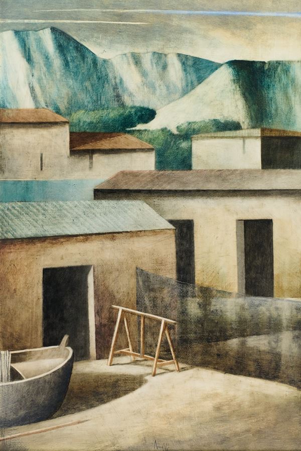 Marcello Scuffi - Il mare di inverno - Stabilimento balneare