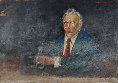 Ritratto, olio su tela, cm. 70x100