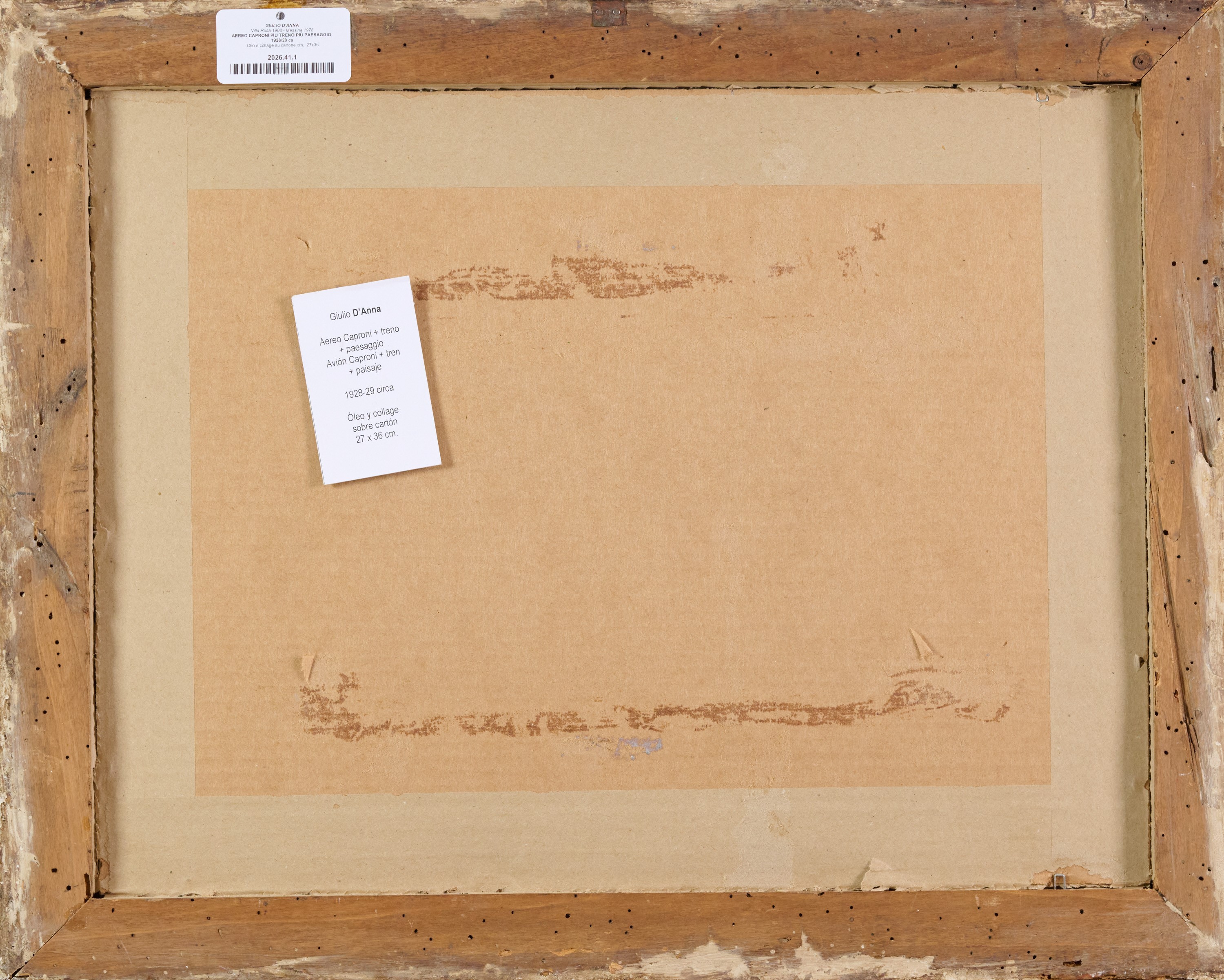 Aereo Caproni più treno più paesaggio