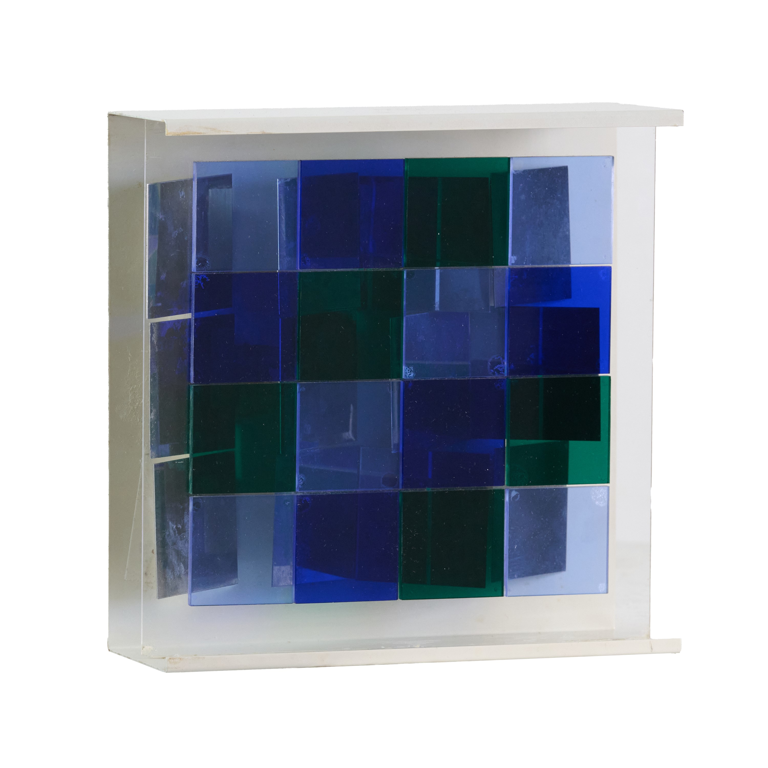 Reflexion Bleu - Vert (Carré)