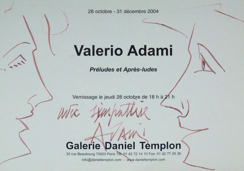 Valerio Adami - Senza titolo, pennarello su cartoncino