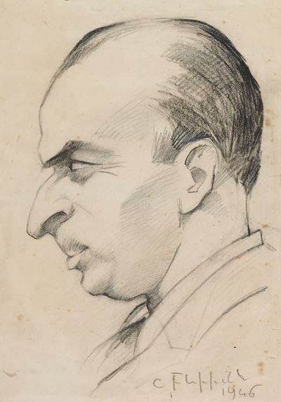 Ritratto, carboncino su carta