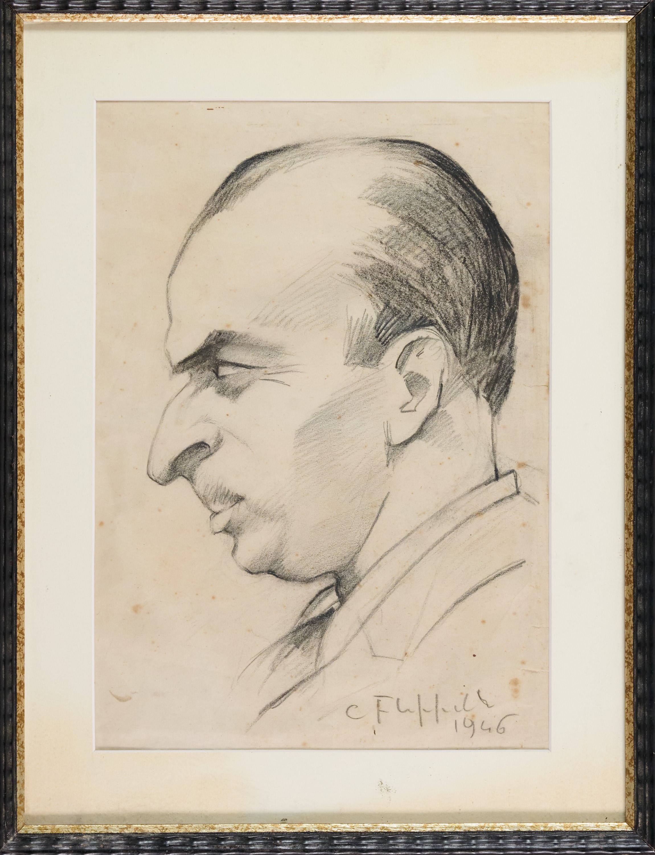 Cafiero Filippelli - Ritratto, carboncino su carta