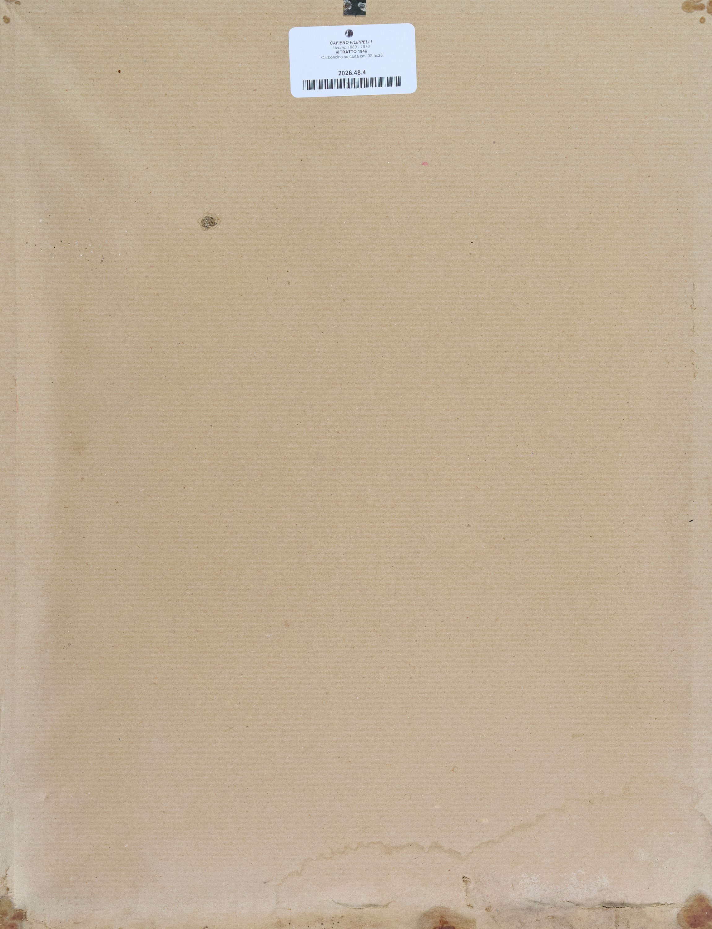 Cafiero Filippelli - Ritratto, carboncino su carta