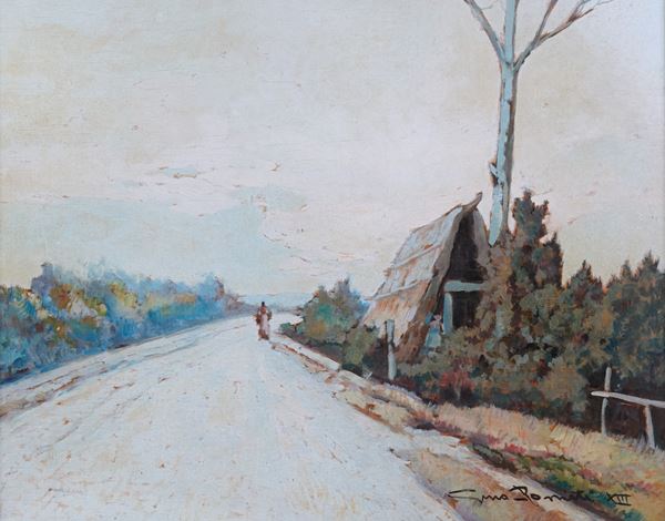 Gino Romiti - Paesaggio con figura