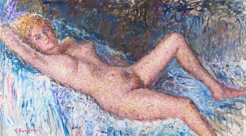 Guido Borgianni - Nudo disteso, olio su tela