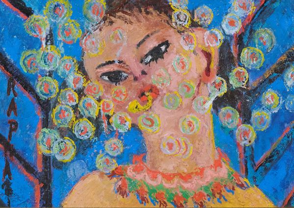 Antonietta Raphael Mafai - Bambina che gioca con le bolle di sapone