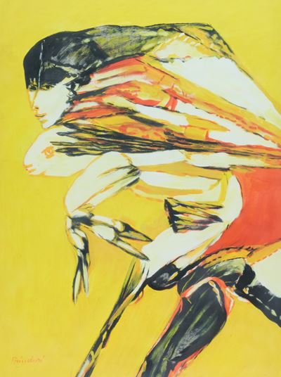 Pastorale, olio su tela, cm. 70x50, 1968