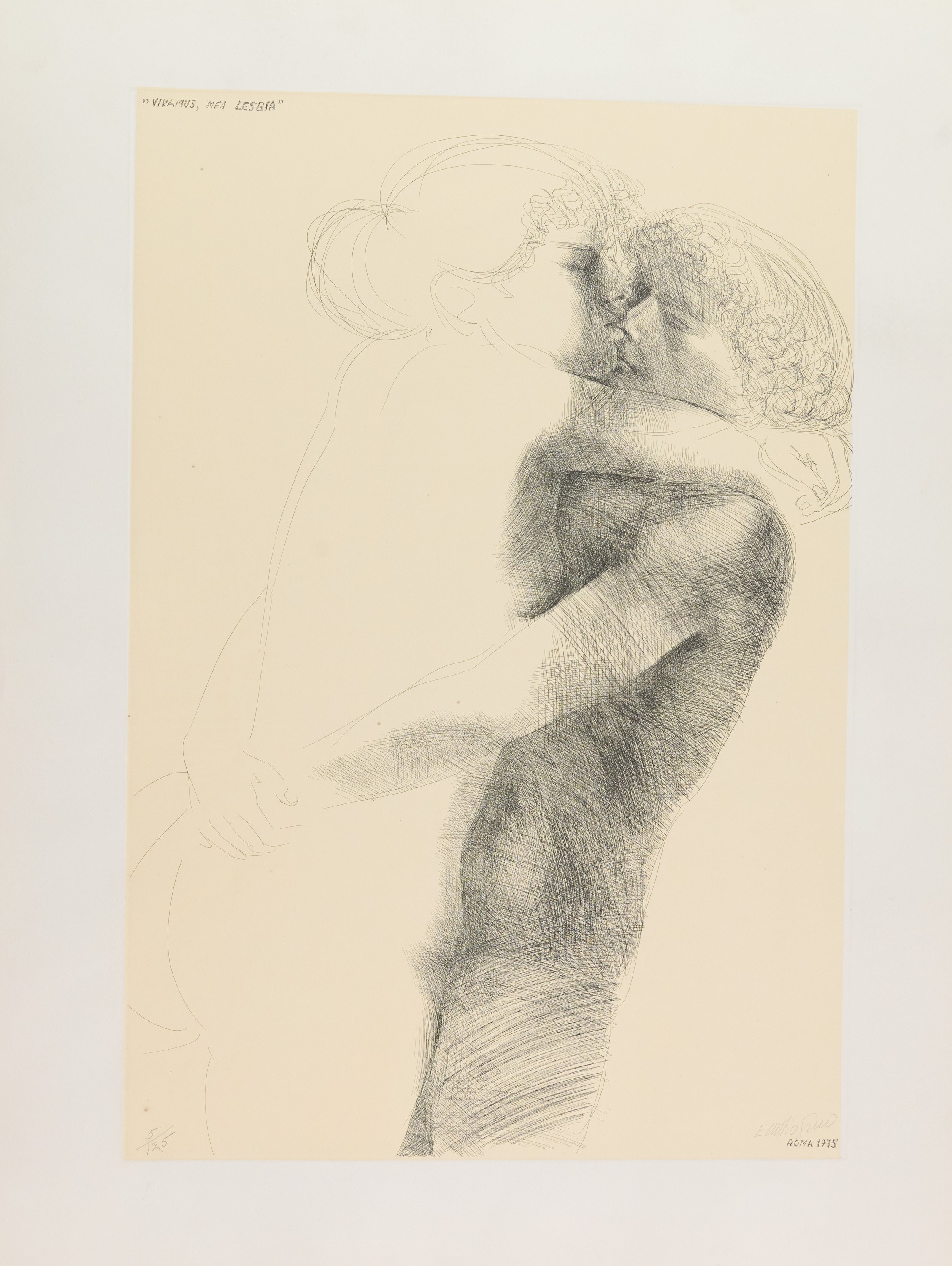 Emilio Greco - Cinque acqueforti per Catullo, cartella di 5 opere, 1975