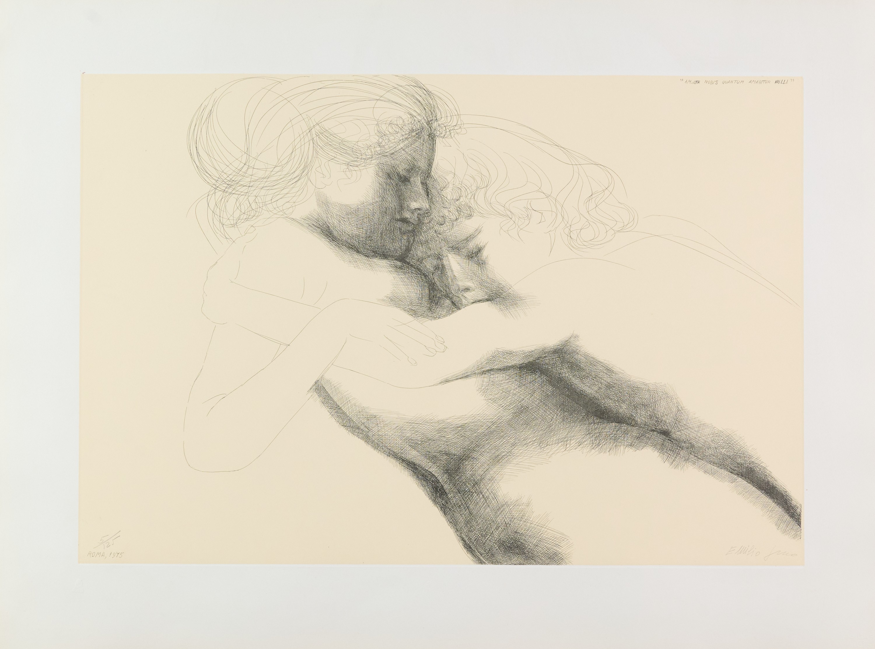 Emilio Greco - Cinque acqueforti per Catullo, cartella di 5 opere, 1975