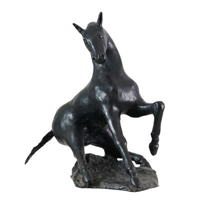 Cavallo, scultura in bronzo a cera persa