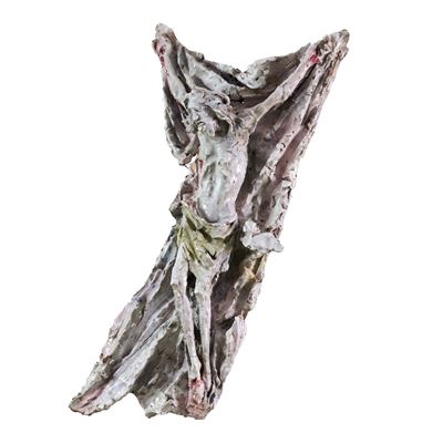 Crocifisso in ceramica invetriata