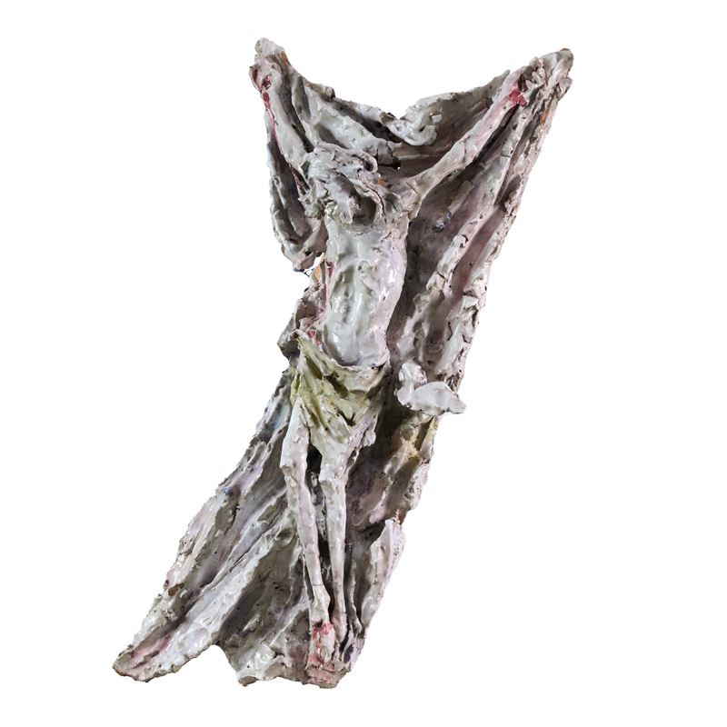 Antonio Siri - Crocifisso in ceramica invetriata