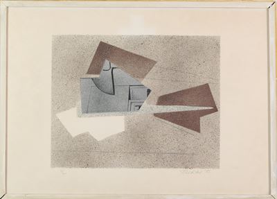 Composizione, litografia su carta, 1975