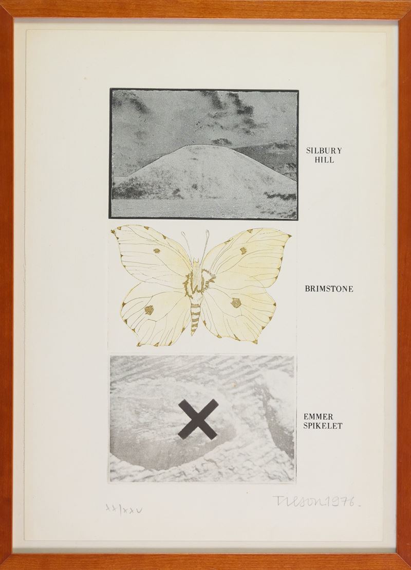 Joe Tilson - Silbury Hill, foto incisione su carta, 1976