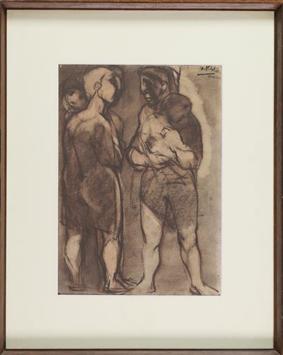 Senza Titolo (1946), carboncino e pastello su carta