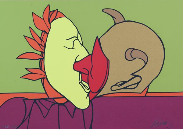 Cartella contente 10 serigrafie di artisti vari (Adami, Baj, Ceretti, Colombo, Del Pezzo, Pardi, Rotella, Spoldi, Tadini, Varisco) - Senza Titolo