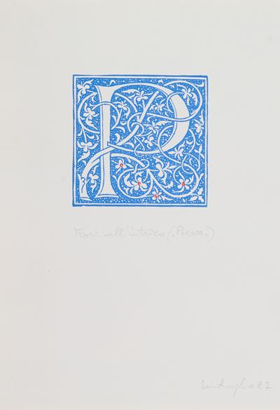 Fiori nell'Intrico - Litografia e intervento letraset