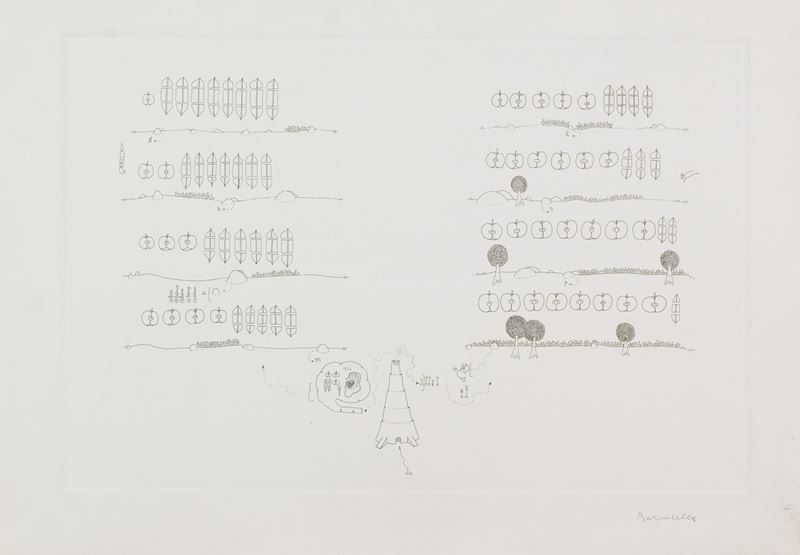 Gianfranco Baruchello - Studio - Acquaforte, 1975
