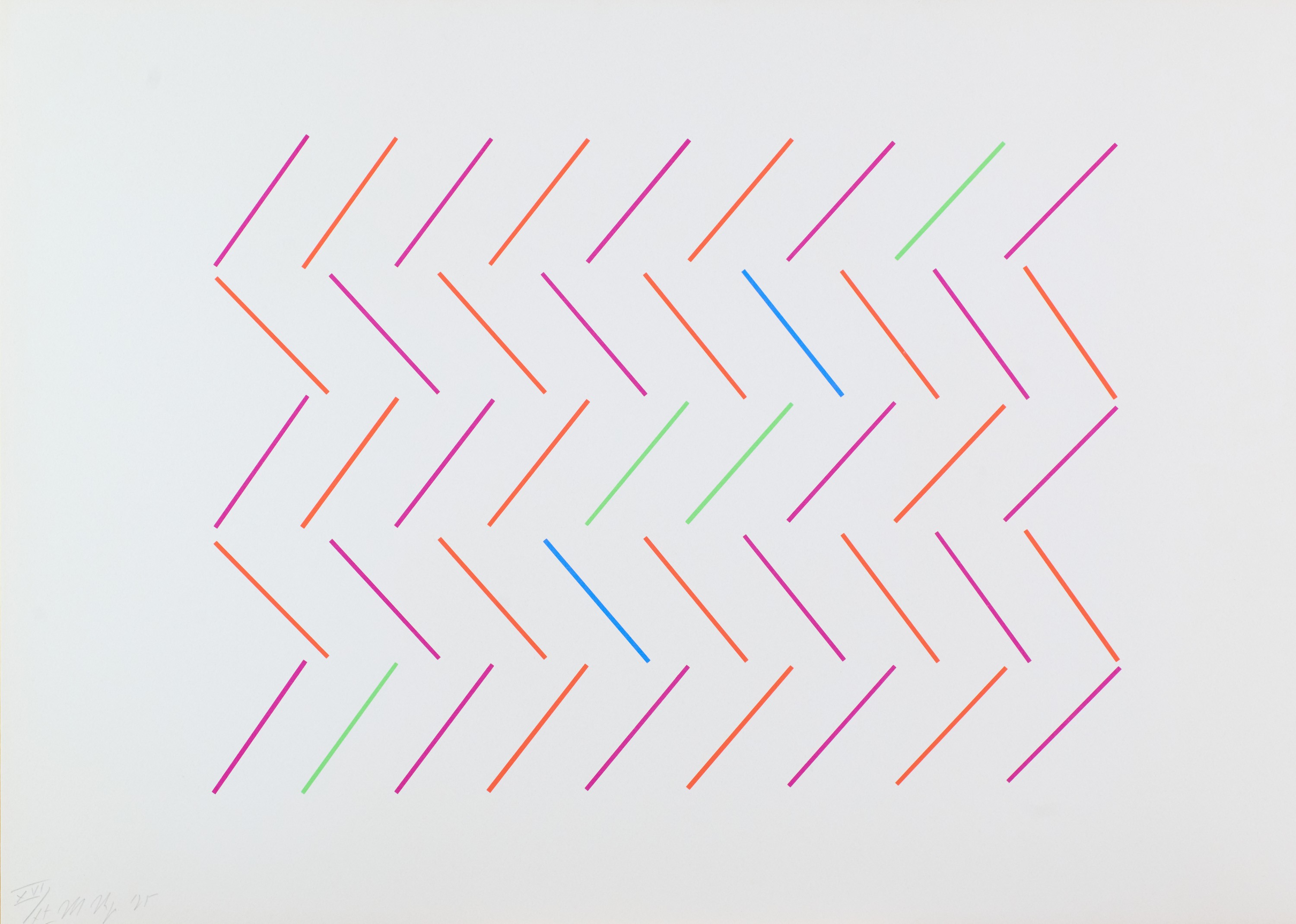 Mario Nigro - Senza titolo - Litografia su cartoncino, 1975