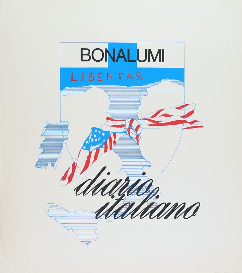 Agostino Bonalumi - Diario Italiano, serigrafia su carta