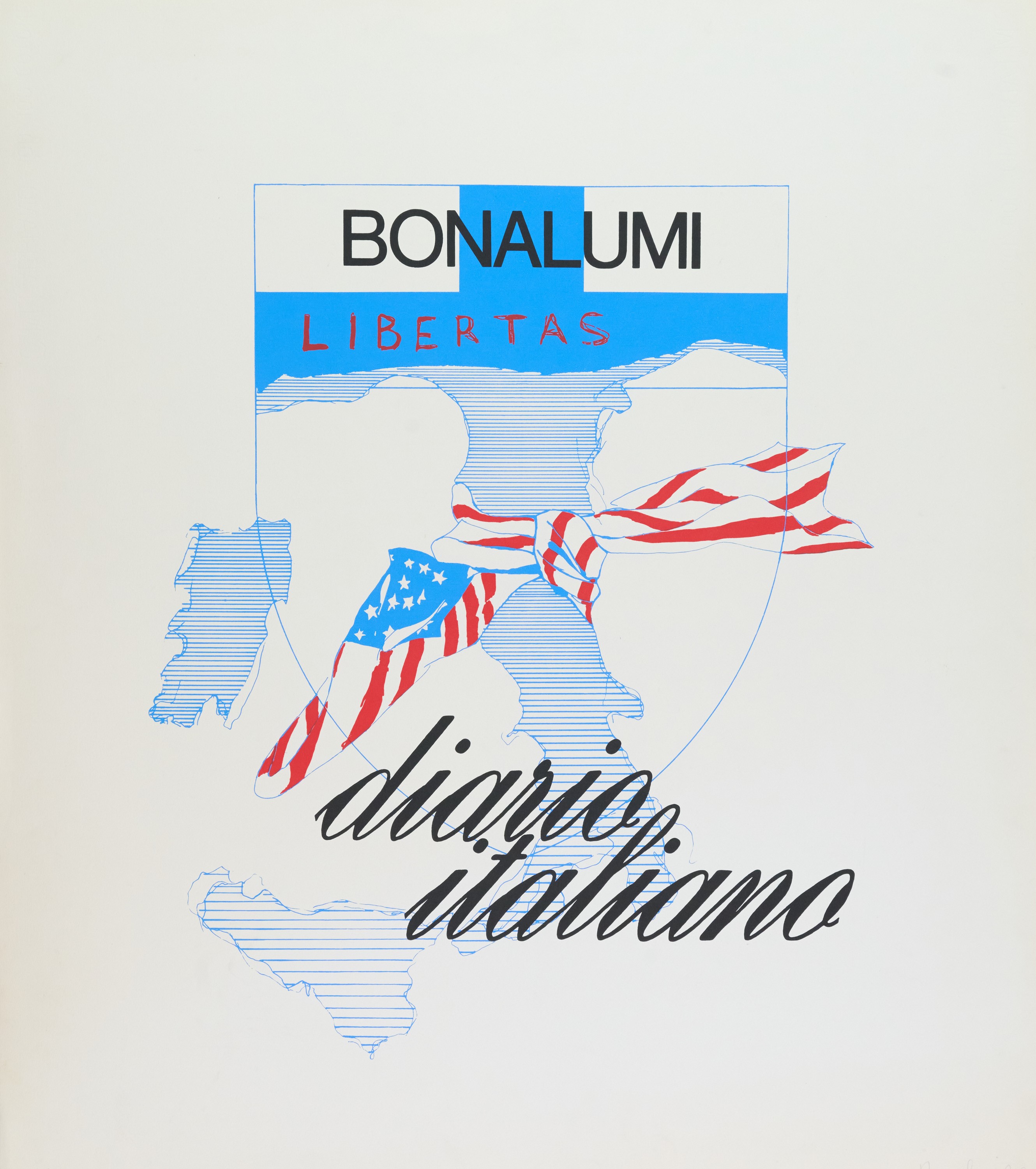Agostino Bonalumi - Diario Italiano, serigrafia su carta