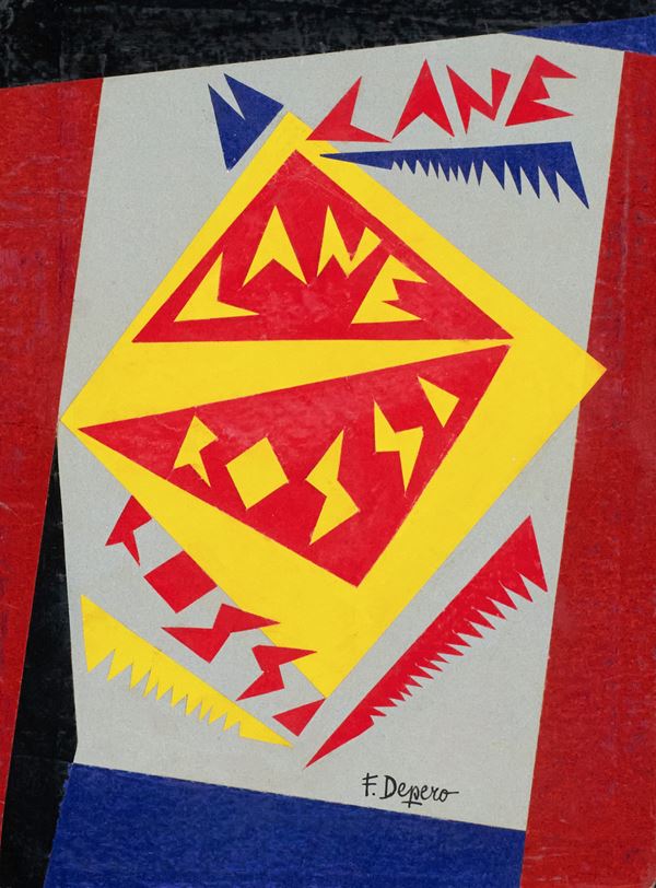Fortunato Depero - Lane rossi (Progetto per logo aziendale)
