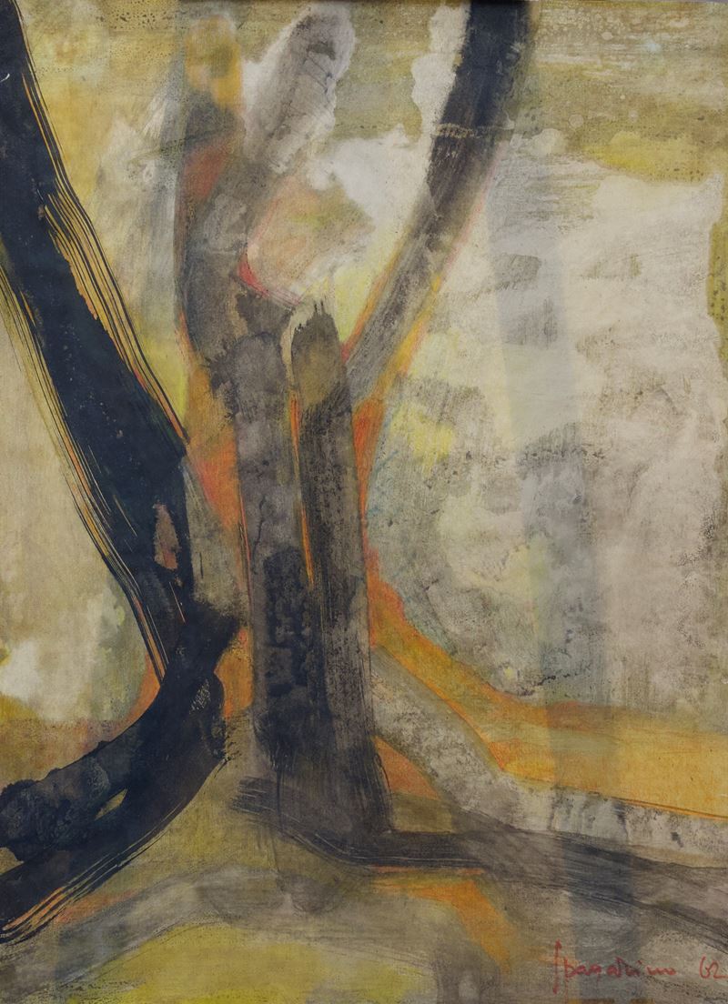 Domenico Spagarino - Senza titolo, tempera su carta