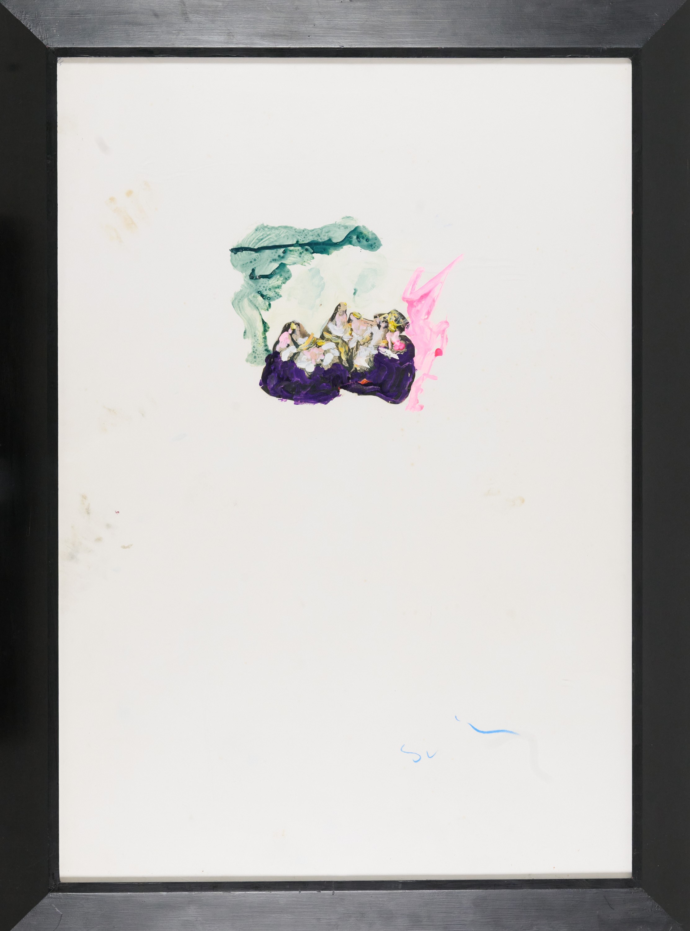 Mario Schifano - Senza titolo, smalto e collage su cartoncino (1979-80)