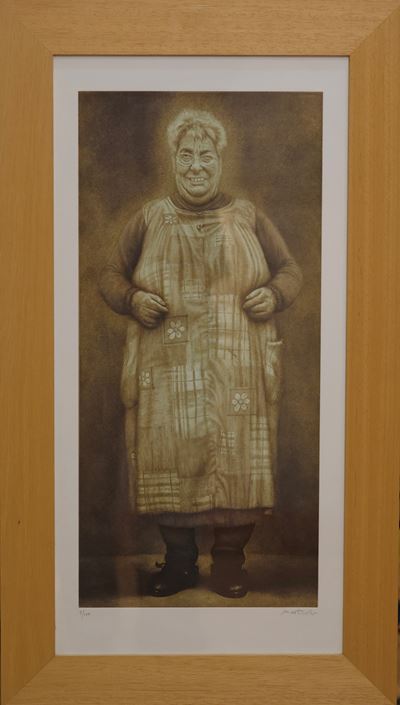 Figura femminile, serigrafia su cartoncino