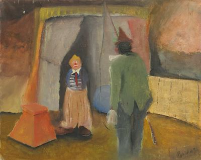 Clown - olio su tela
