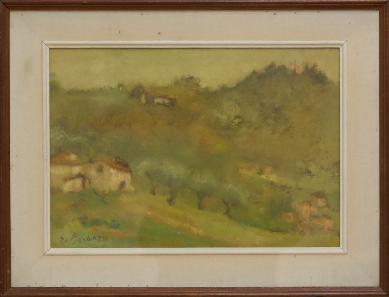 Enrico Bardazzi - Paesaggio, olio su tela