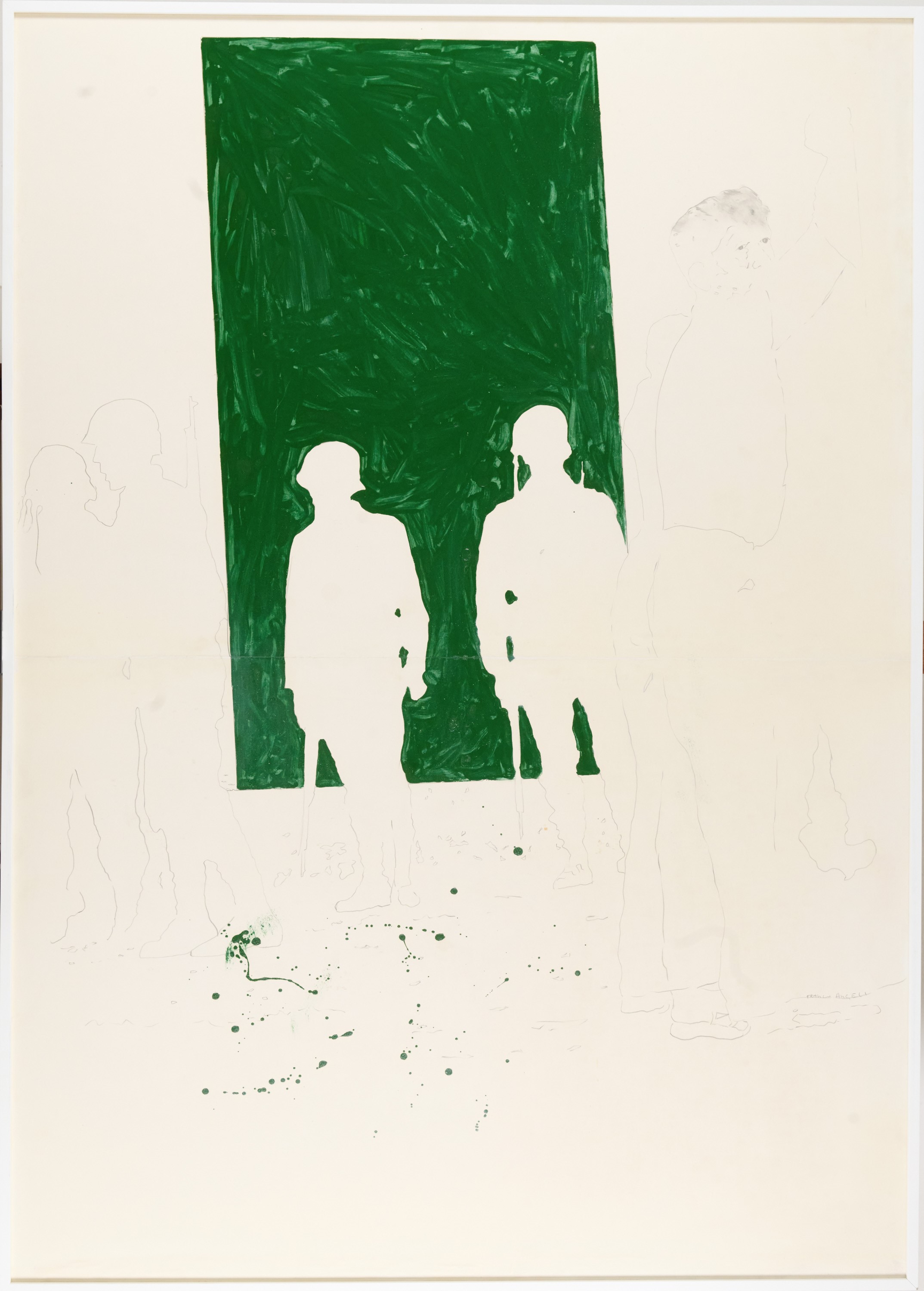 Franco Angeli - Latino America (smalto e matita su carta, 1969-1970)