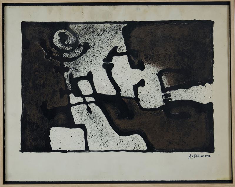 Paul Ackerman - Composizione - Tecnica mista su carta