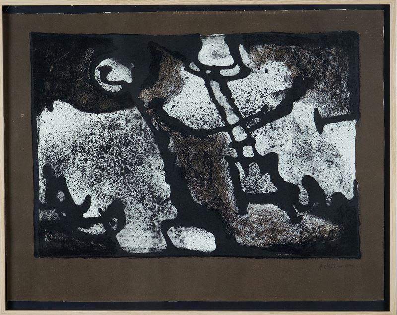 Paul Ackerman - Composizione, tecnica mista su carta