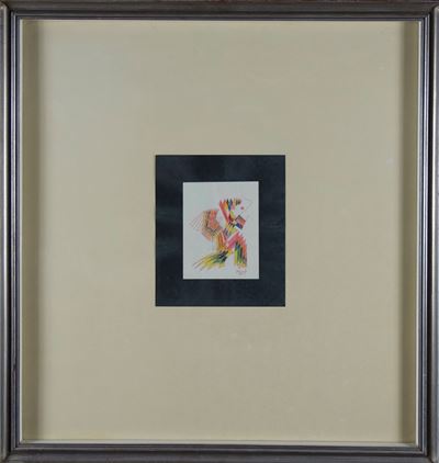 Senza titolo, pastelli su carta, 1975