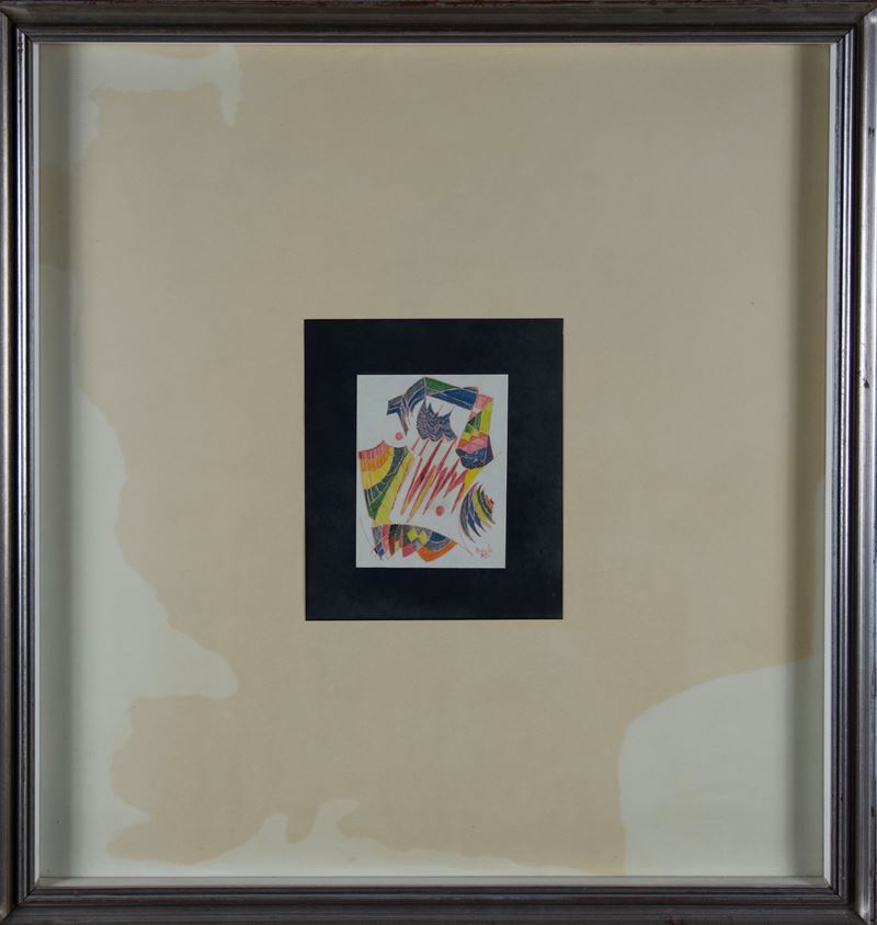 Giuseppe Banfi - Senza titolo, pastelli su carta