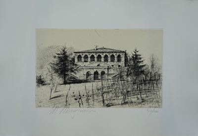 Villa dei vescovi - Lunigliano, acquaforte e acquatinta