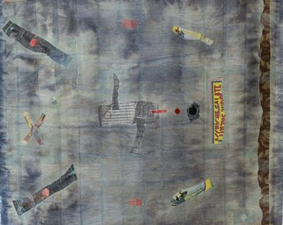 Senza titolo - Tecnica mista e collage su cartoncino