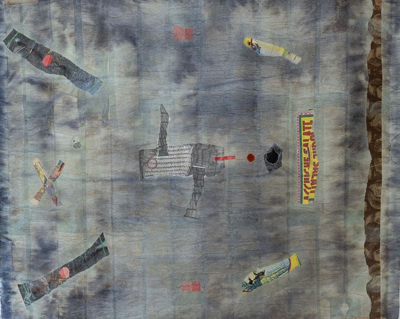 Lillo Rizzo - Senza titolo - Tecnica mista e collage su cartoncino